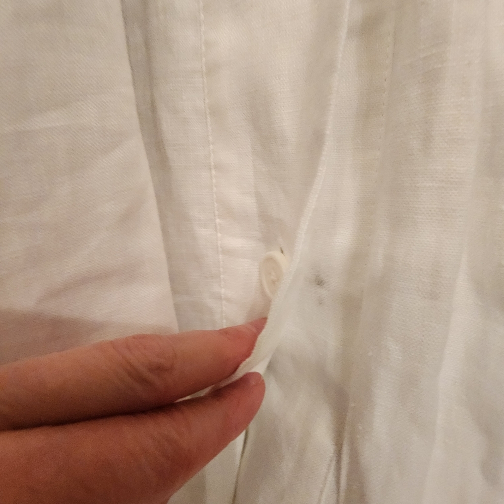 EQUIPMENT Bernyce Belted Linen Mini Dress In White Size 4 - Picture 14 of 16